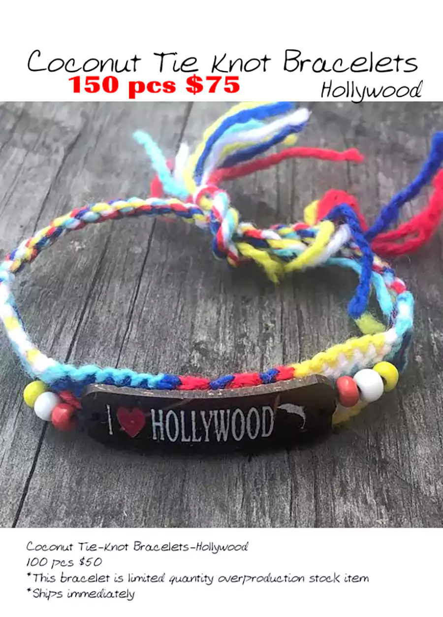 Coconut Tie Knot Bracelets-Hollywood
